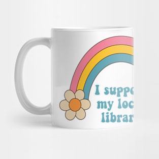 I Support My Library Sticker Book Aesthetic Vinyl Sticker Laptop Sticker Book Stickers Book Lover Gifts Stickers Laptop Bookish Sticker Pack Mug